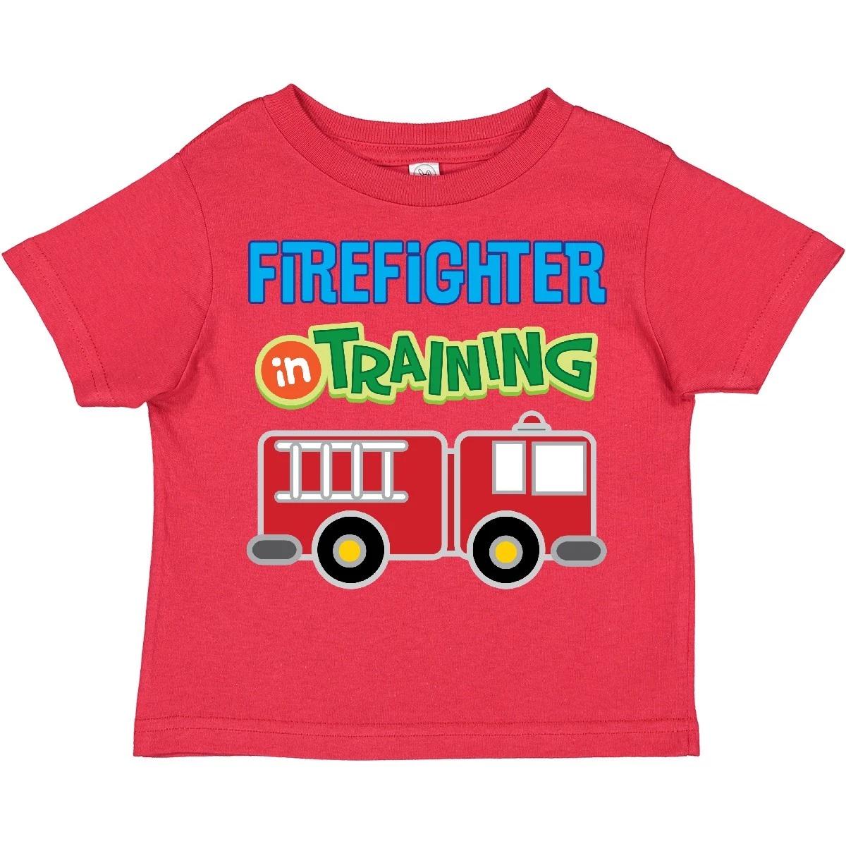 Inktastic Future Firefighter Kids Fireman Toddler kids boys T-Shirt Job Occupation Boys 160