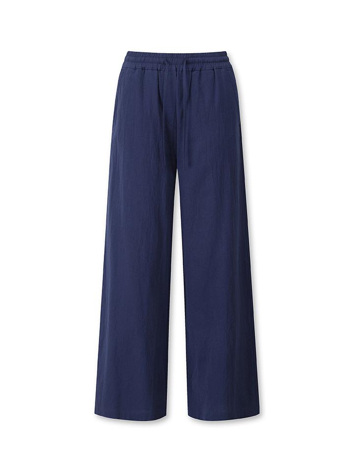 TOPTEN Women'S) Linen-Like Wide Elastic Waist Pants_Msf2Pp2602 (A Type)