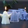 1 Pcs Cute Creative Shape Ghost Halloween Scented Candle Silicone Molds DIY Horror Skull Chocolate Candy Baking Mold Home Decor