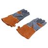 AntiScalding Gloves Cowhide High Temperature and Resistant Protective Gloves for Camping Barbecue Microwave(Coffe )