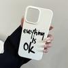 Personalized Letter Pattern White Soft Phone Case For iPhone 16 15 14 13 12 11 Pro Max 16 15 Plus Shockproof Protective Cover