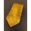 Used Tie, Yellow, Gold, Medallion, All-over Pattern, Silk