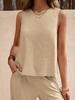 2025 Summer Women's Trendy Cotton Two-Piece Set: Versatile Loose Pullover with Round Neck - European & American Style