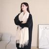 Wool Scarf Women's Autumn and Winter Thickened Warm Cashmere Scarf Winter Shawl Women's Solid Color Scarf
