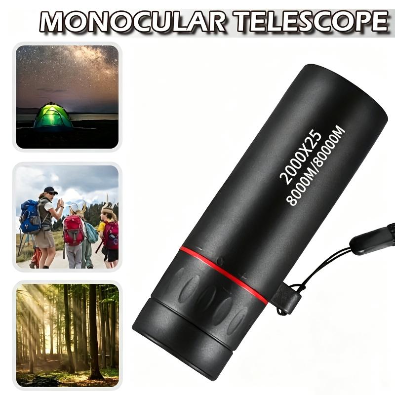 2000x25 HD Mini Monocular Telescope Portable Handheld with Lanyard for Phone Use Travel Wildlife Observation