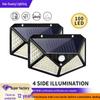 Solar Motion Sensor LED Outdoor Wall Light, Waterproof and Energy-Saving for Garden and Courtyard Use