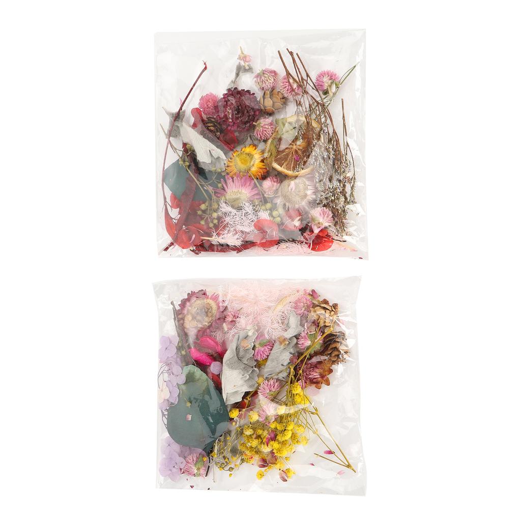 2 Packs Dried Flowers Colorful Floral Naturally AirDried Bouquet Making Decoration Supplies