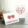 Valentine's Day Diy Handmade Loving Heart Card Birthday Gifts Message Cards with Envelopes Ropes