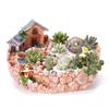 Garden Miniature Sweet House Cottage Flowerpot DIY Bonsai Pots for Succulents Plant Indoor Outdoor Tabletop Decoration