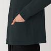 MUJI Men's Washable Milan Rib Knit Shirt Cardigan, Dark Gray, Size L, AA0RPA4A