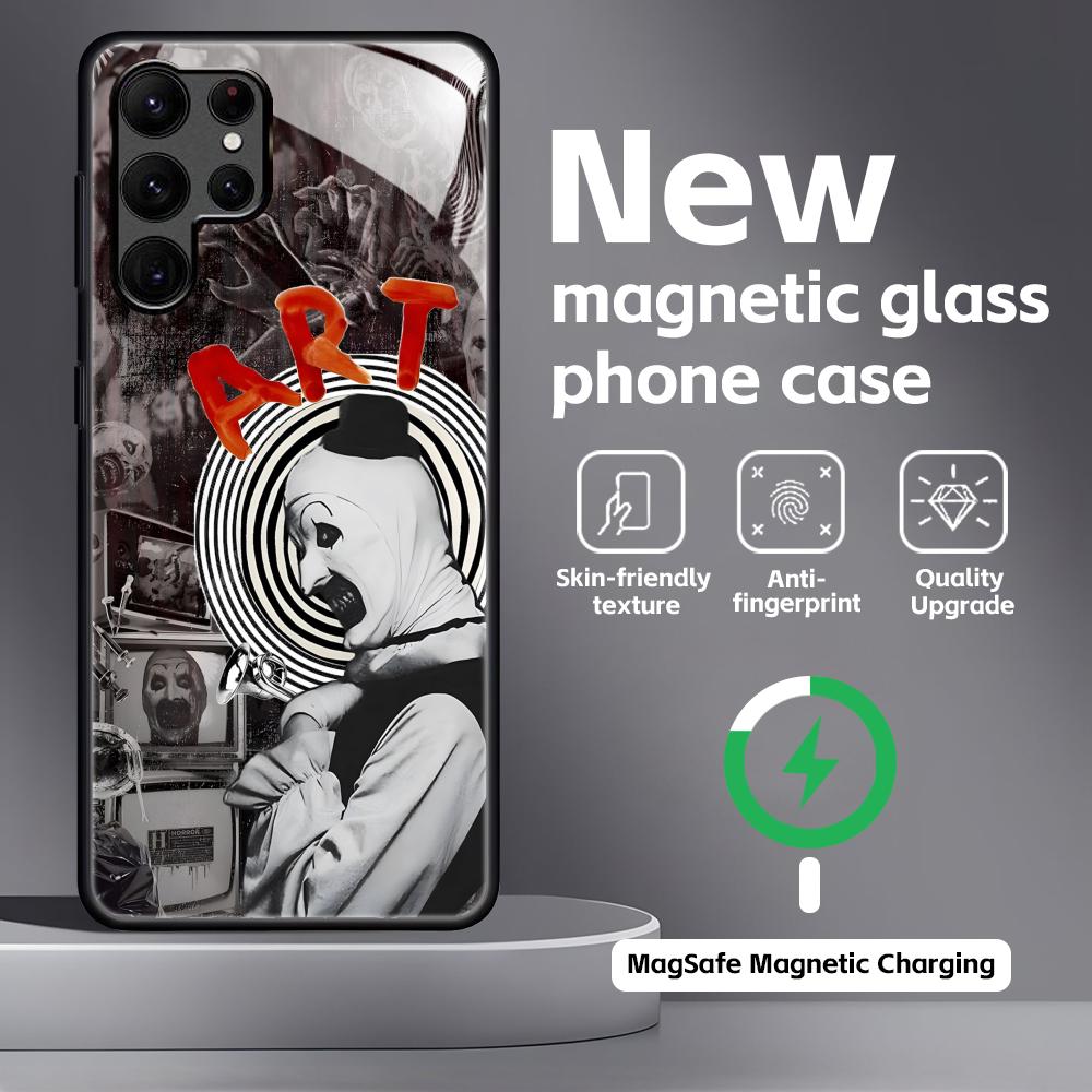 Art the Clown  Phone Case For Samsung S26 S25 S24 S23 S22 S21 Plus Ultra Note20 Glass Magnetic Case