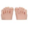 Practice Fake Foot Model,Soft Silicone Fake Foot Prosthetic Manicure Tool Half Foot Design for Nail Tips Art Training