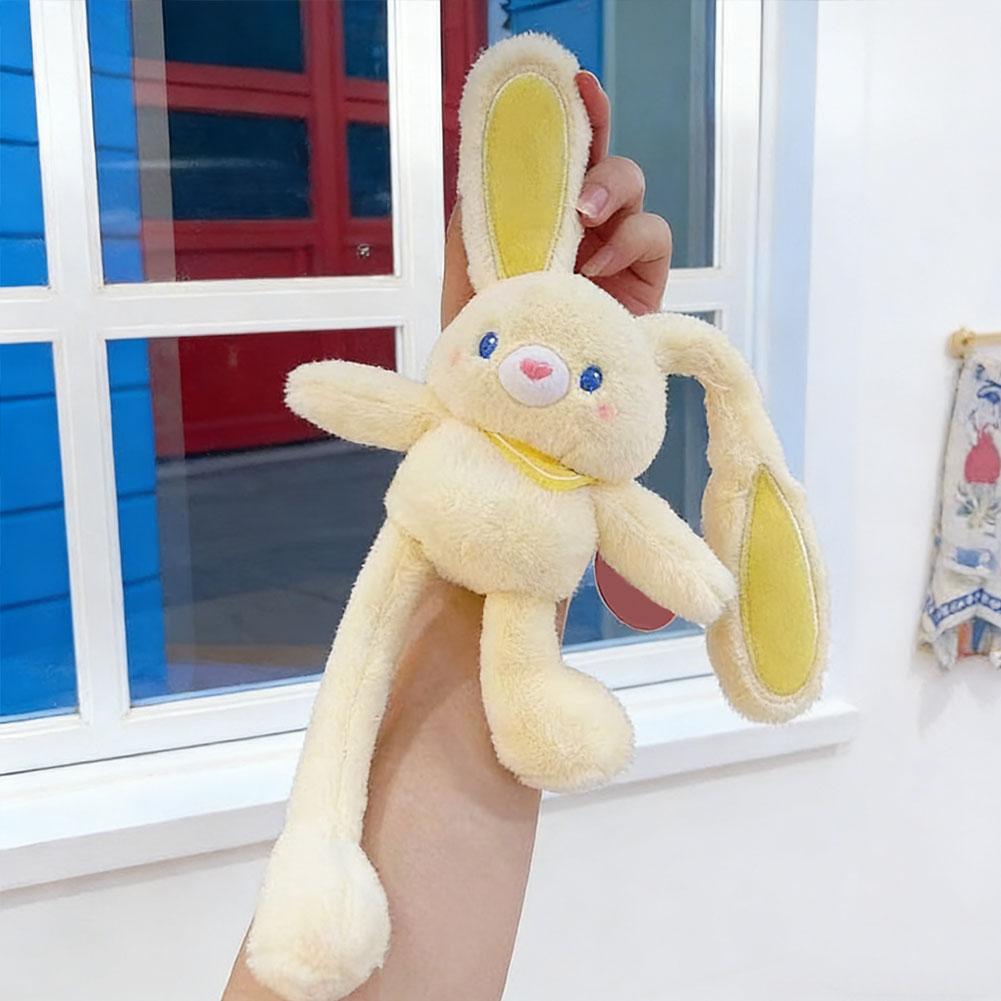 Cute Pull Ear Rabbit Plush Soft Stuffed Bunny Doll Bag Pendant Stress Relief Creative Gift for Kids 20cm