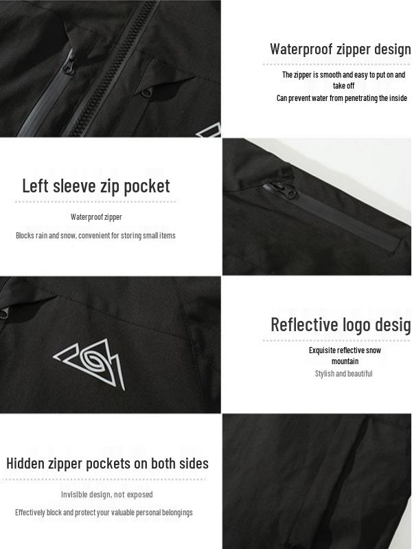 Unisex Purple Ski Suit Set -40℃ Cold Protection, Autumn/Winter Mountaineering Jacket