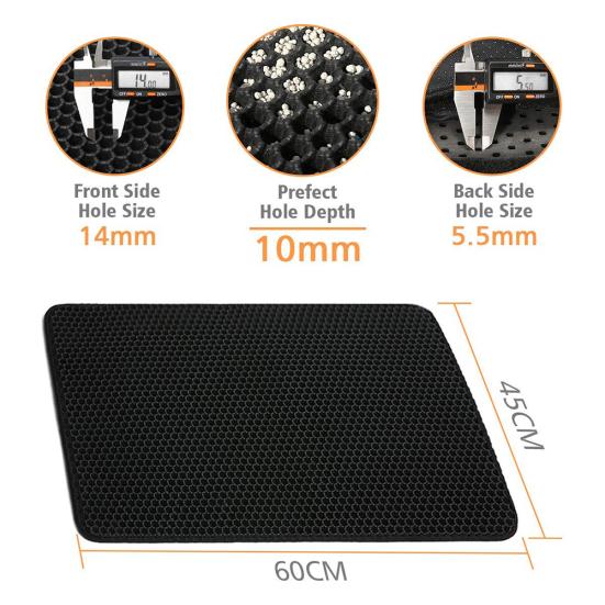 Dual Layer Waterproof Honeycomb Non-Slip Cat Litter Mat Floor Pad?Pet Supply
