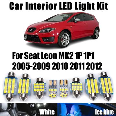 14Pcs Canbus LED Interior Ceiling Map Dome Trunk Light Kit For Leon MK2 1P 1P1 2005-2009 2010 2011 2012 Car Accessories