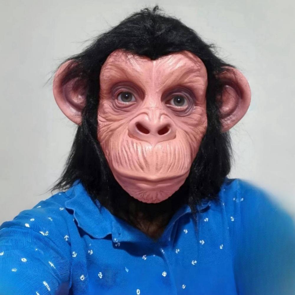 Trendy Big-Eared Monkey Mask for Halloween Photoshoots, Funny Animal Monkey Headgear, Can Be Labeled, Passed Quality Inspection Big-eared monkey mask