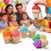Fun Colorful 3D Printed Ice Cream Keychain Relief Mechanical Keyboard Keycap Finger Keychain Bag Pendant Stress Relief Toy