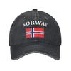 Norwegian Pride Flag Norway Great Baseball Caps Classic Distressed Cotton  Headwear Unisex Outdoor Travel  Gift Caps Hat