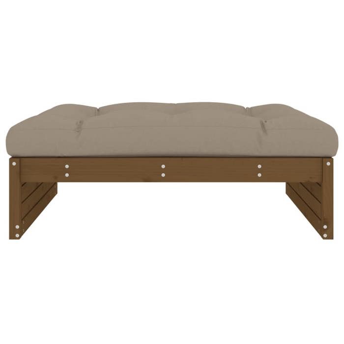 VidaXL Garden Footrest 120x80 Cm Honey Brown Solid Pine Wood, Stool, Ottoman Footrest, Garden Stool, 825768