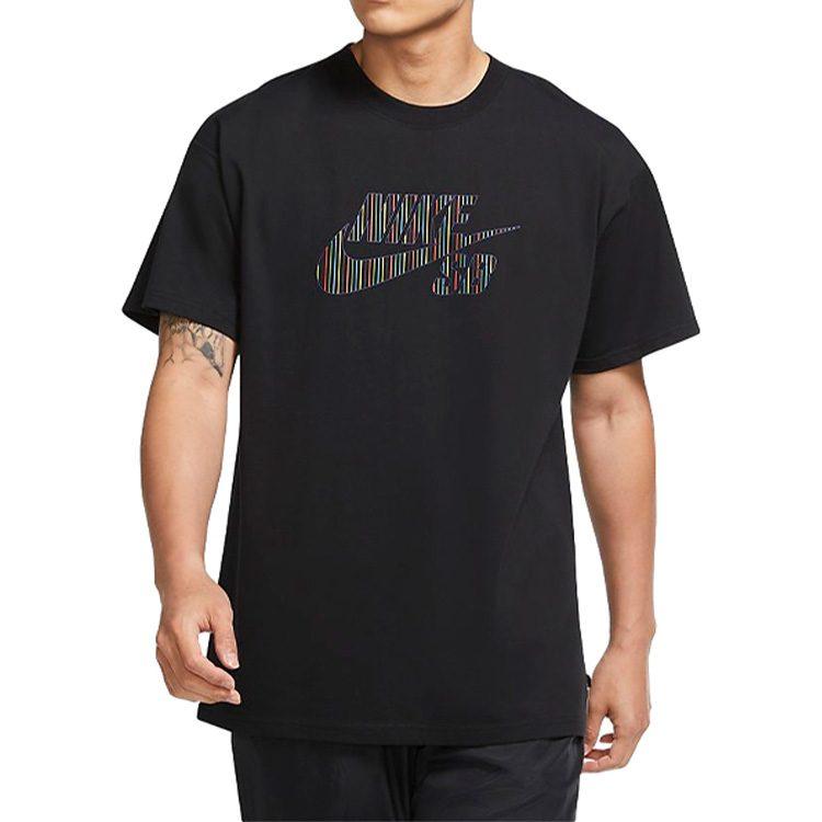 Nike T Shirts Men's Black Crew Neck Moderate Straight Fit CW1463-010