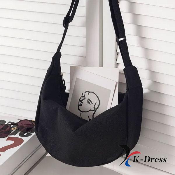 2-color Crescent Cross Canvas Eco Bag