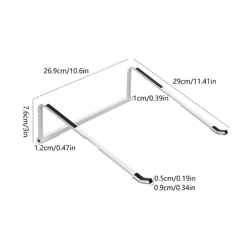 Foldable Aluminum Laptop Stand Ergonomic Notebook Holder For Desk Enhances Stability Heat Dissipation