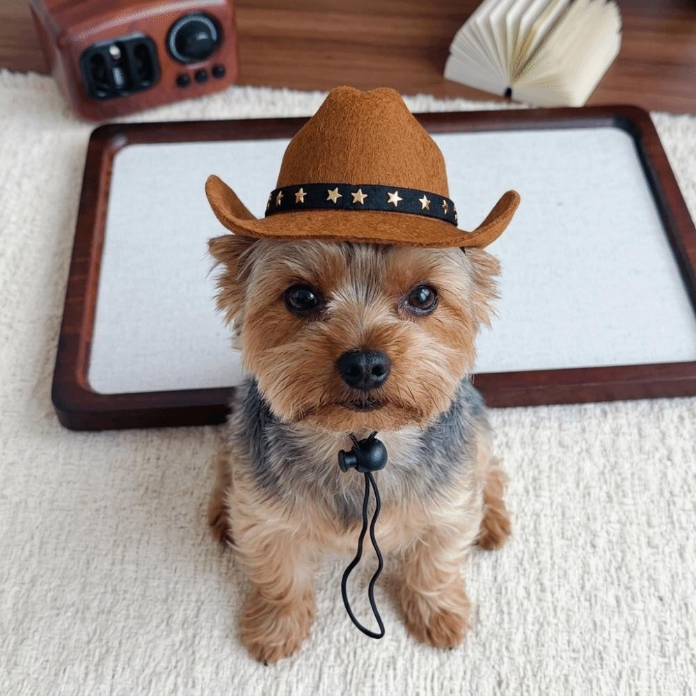 Dress-Up Puppy Vest Set Retro Pet Outfits Funny Dog Cowboy Costumes Cat