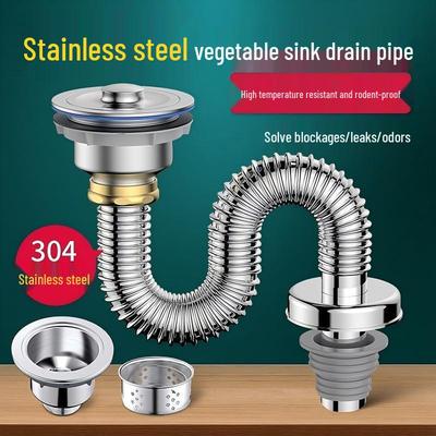 Haili SC8 Stainless Steel Single Sink Drain Kit