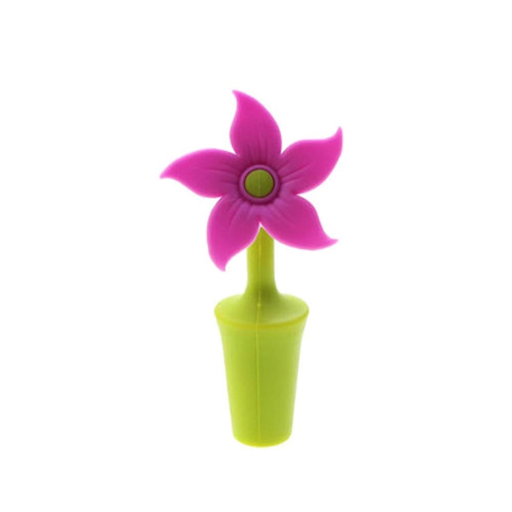 Silicone world Bauhinia Flower Silicone Wine Stopper  Vacuum Red Wine Bottle Stopper Sealed Champagne Drinks Wine Stopper Tools