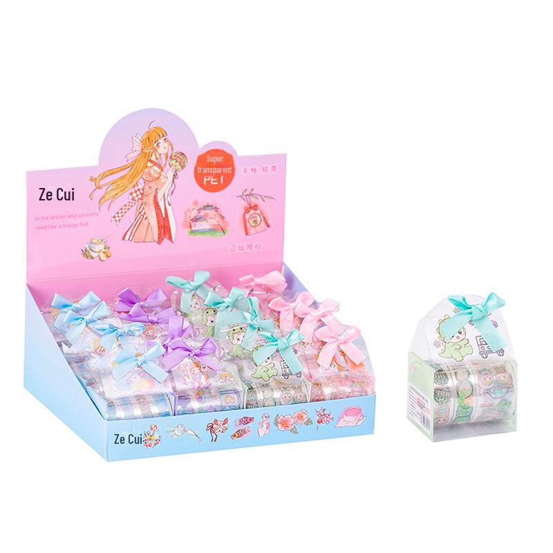 Creative Cartoon PET Transparent Tape & Sticker Gift Set for Children's Day