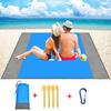 Oversized Beach Towel Mat Sand Free Beach Wind Proof Waterproof Picnic Blankets Beach Mat Oversized Pocket Picnic 4 Anchor