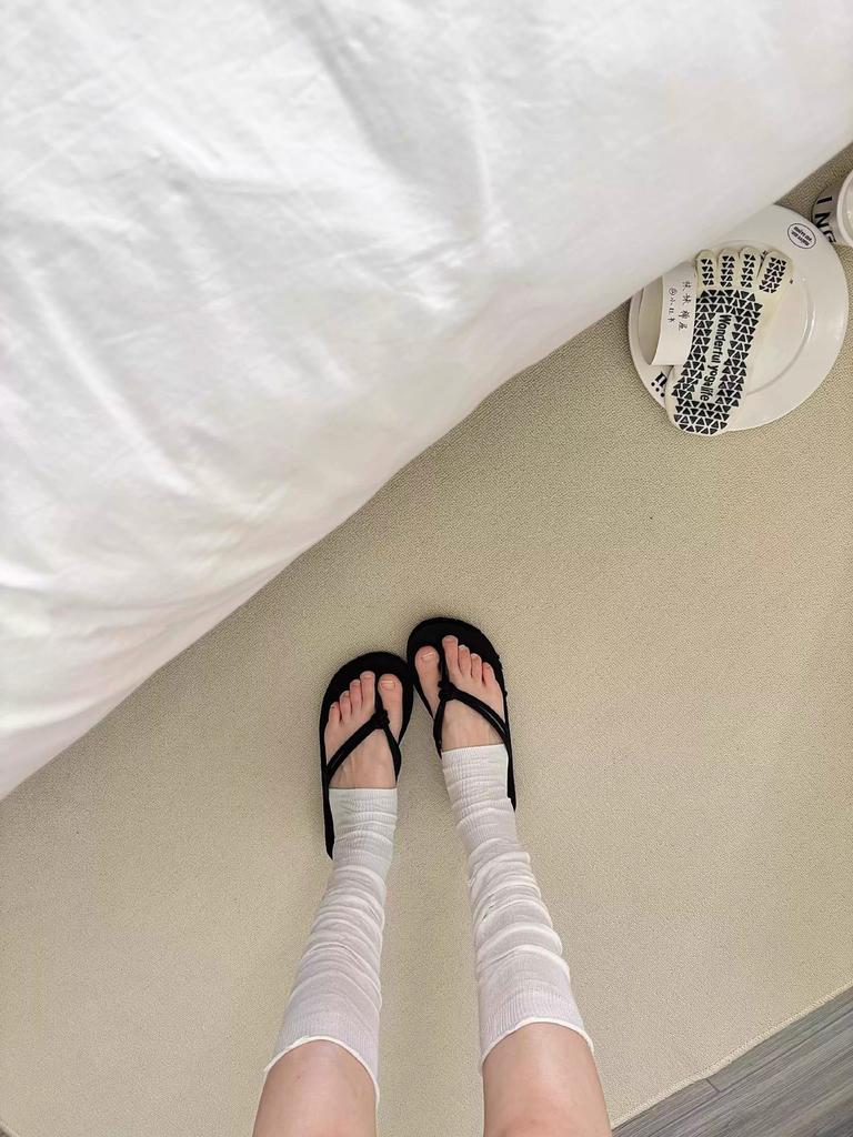 Spring And Summer Thin Breathable Calf Socks Women'S Boneless Curled Heap Socks Ballet Sunscreen Sweat-Absorbing Half-Sole Leg Cover