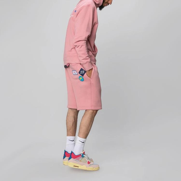 Air Jordan X Union LA Co-Branded Printed Hoodie Men Hoodie Pink CV1349-685