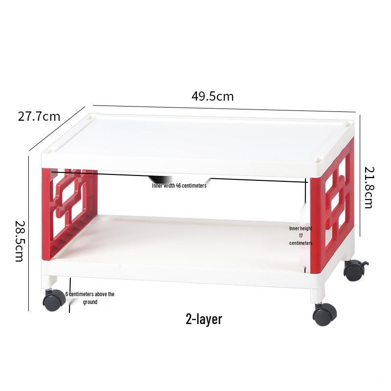 Multi-Layer Movable Storage Rack for Kitchen and Shoes
