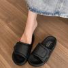 Fairy Wind One-word Thick-soled Slippers, Female Outer Wear Summer Skirt Heightening Cool Slippers