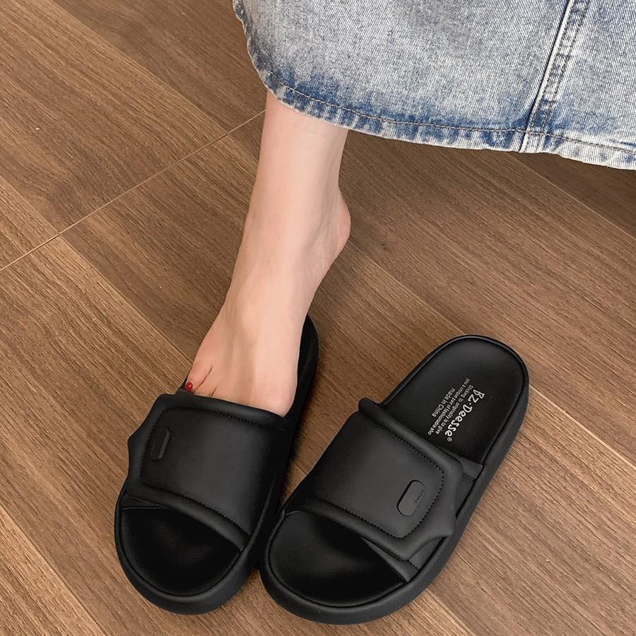Fairy Wind One-word Thick-soled Slippers, Female Outer Wear Summer Skirt Heightening Cool Slippers