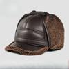 High Quality  Winter Leather Hat Men Fur  Warm Thick Earflaps Bomber Hats Men's Baseball Cap Russian Hat