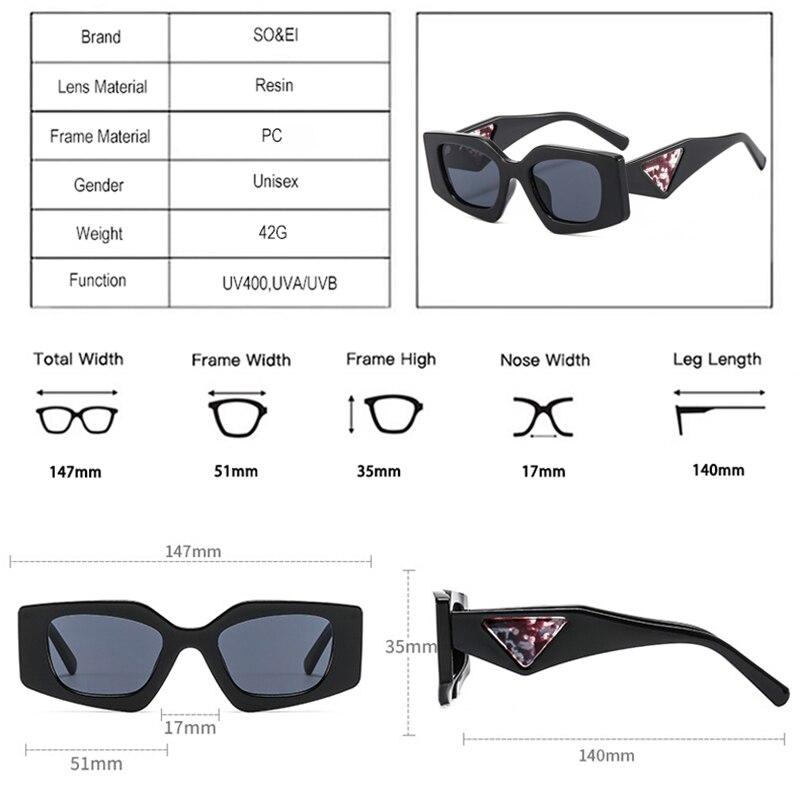 SO&EI Popular Fashion Polygon Cat Eye Sunglasses Women Retro Brand Designer Jelly Color Shades UV400 Men Clear Glasses Frame