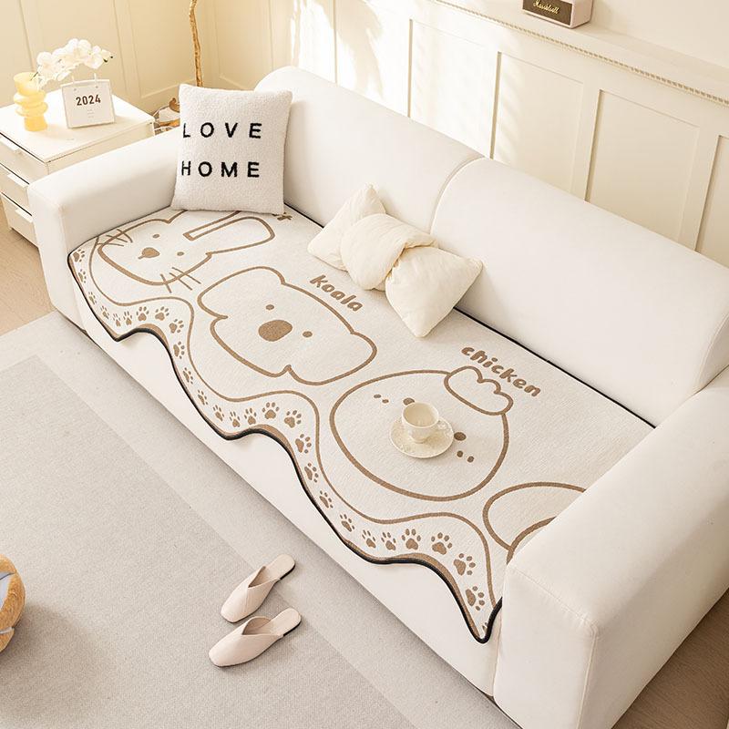 

Подушка для дивана Chenier универсальна для всех сезонов, подушка для сиденья прямой формы, нерегулярный нескользящий кожаный чехол для дивана, легкая роскошь 90*90cm