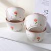 Tulip Underglaze Ceramic Bowl and Plate Set - Stylish Round Tableware