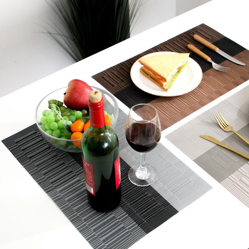 Set Di 4 Tovagliette E 4 Sottobicchieri In Pelle PU Lavabile | Impermeabili E Antimacchia, 45x30 Cm, Per Cucina E Ristorante