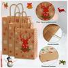 Paper Gift Bags Santa Claus Candy Cookie Packing Bags Festive Gift Wrapping for Navidad Decoration and Christmas Party Supplies