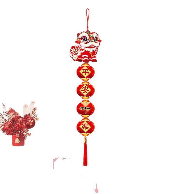 2026 Year of the Horse Lion Dance Pendant for Chinese New Year and Spring Festival Home Decoration