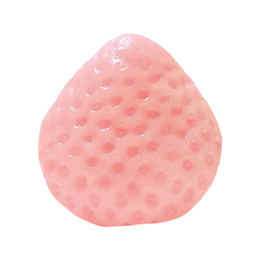 

Cute Strawberry Squeeze Toy Slow Rebound Kawaii Squishies PVC Toy Reusable Simulation Strawberry Squeeze Toy for Stress Relief