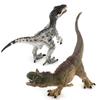 Englische Detailkarte Dinosaurierwelt Figur Modell Spielzeug Fizilong Velociraptor Kiefer Beweglich
