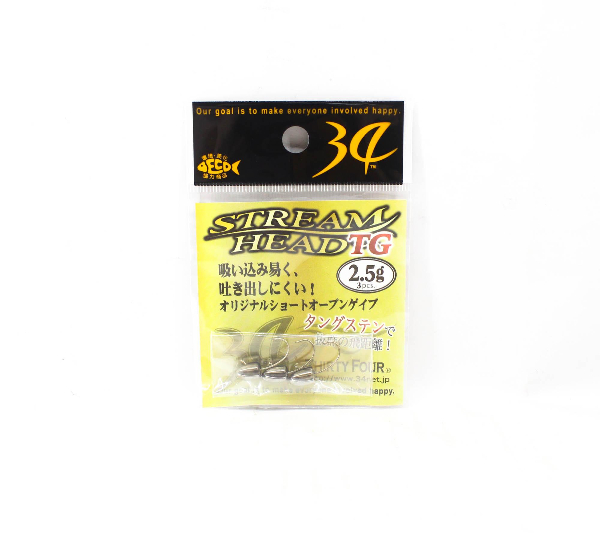 

Thirty Four Jig Head Stream Head TG 2.5 grams 3 per pack (3482)