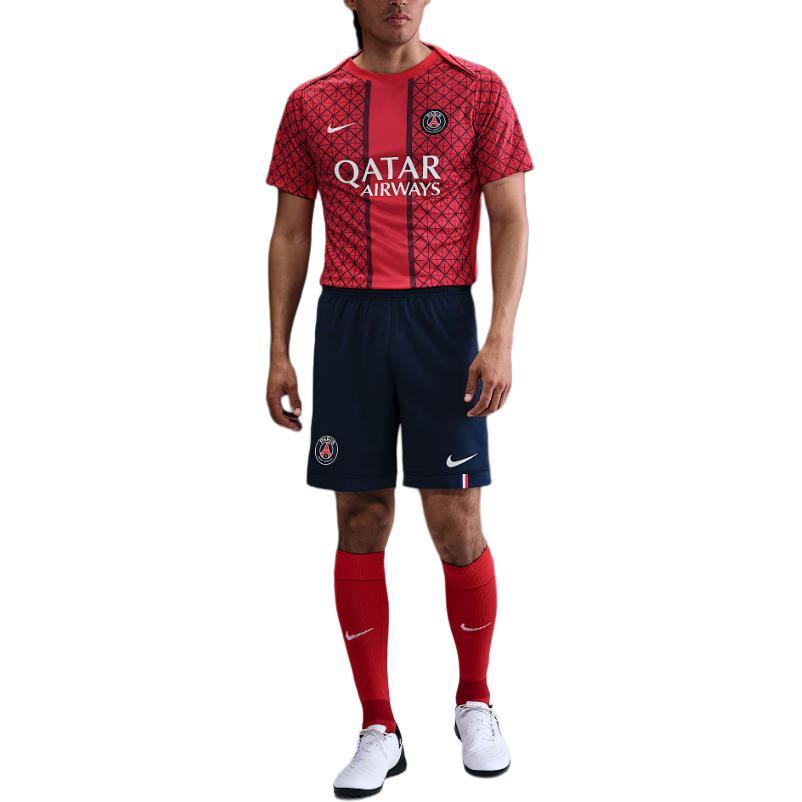 Nike Logo Elastic Slim Fit Three-Quarter Casual Shorts Men shorts Navy-Blue HJ4680-410