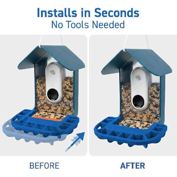 Silicone Perch Extender Compatible With Bird Buddy Feeder – 9" Wide Platform, Adds Space For Multiple Birds, Weather-Resistant Birdbuddy