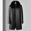 Herrenjacke mit Plüschfutter und abnehmbarem Kunstfellkragen